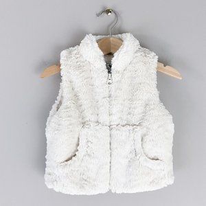 Widgeon Cream Faux Fur Zip Up Vest 24 Months